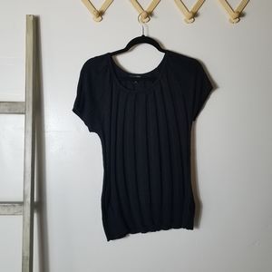 EAST 5TH SHORT SLEEVE BLACK BLOUSE SIZE XL
